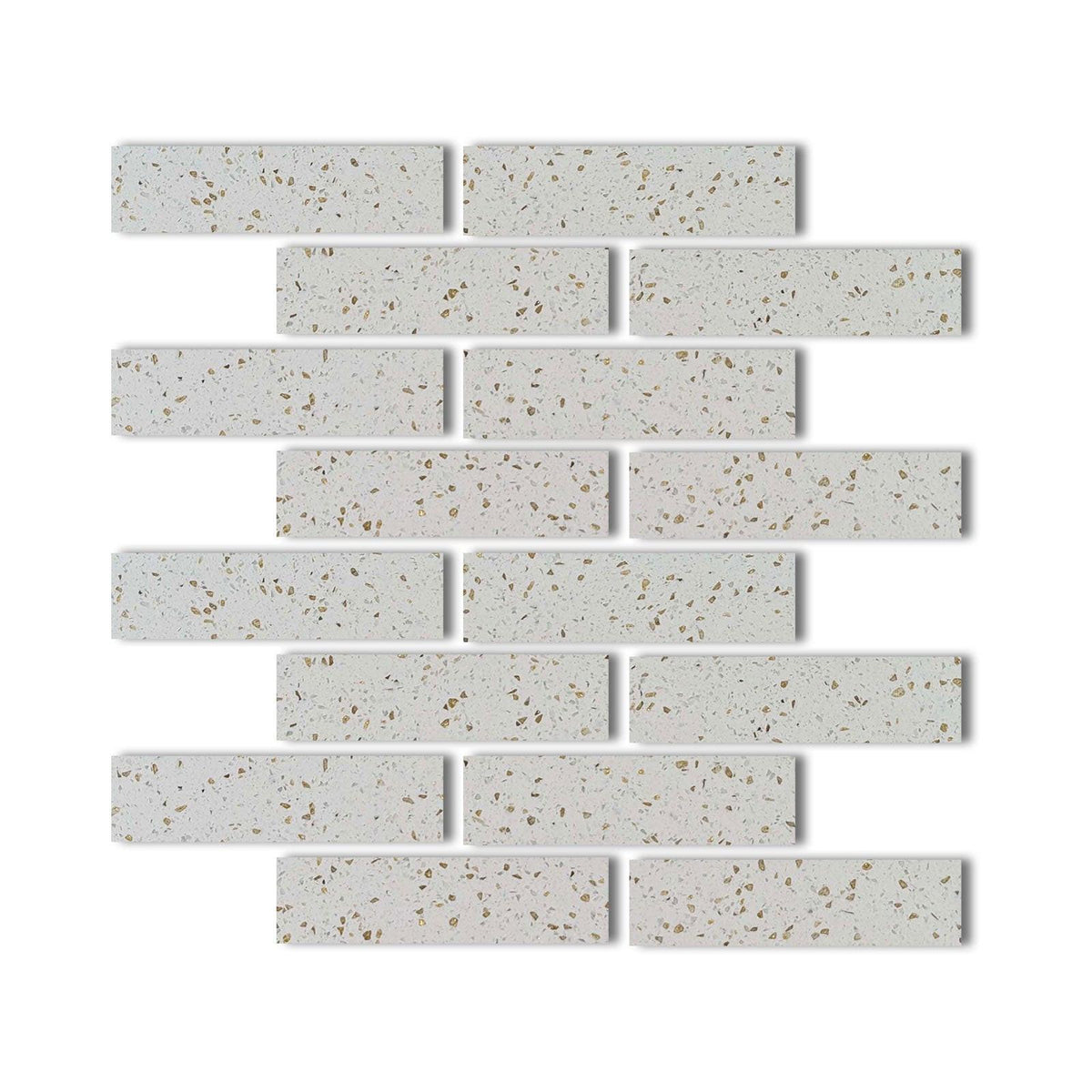 Special Cut | 3x12 Terrazzo Gold Marble Polished Tile - American Tile Depot