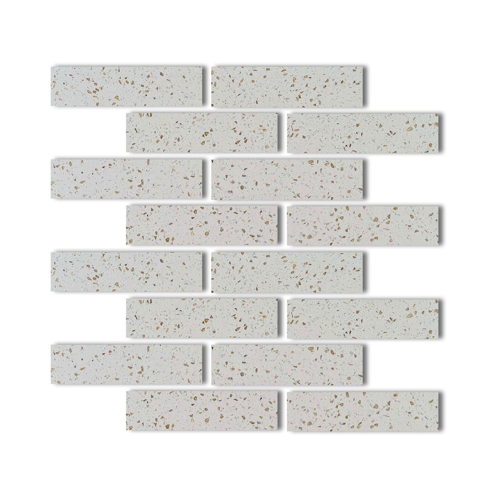 Special Cut | 3x12 Terrazzo Gold Marble Polished Tile - American Tile Depot