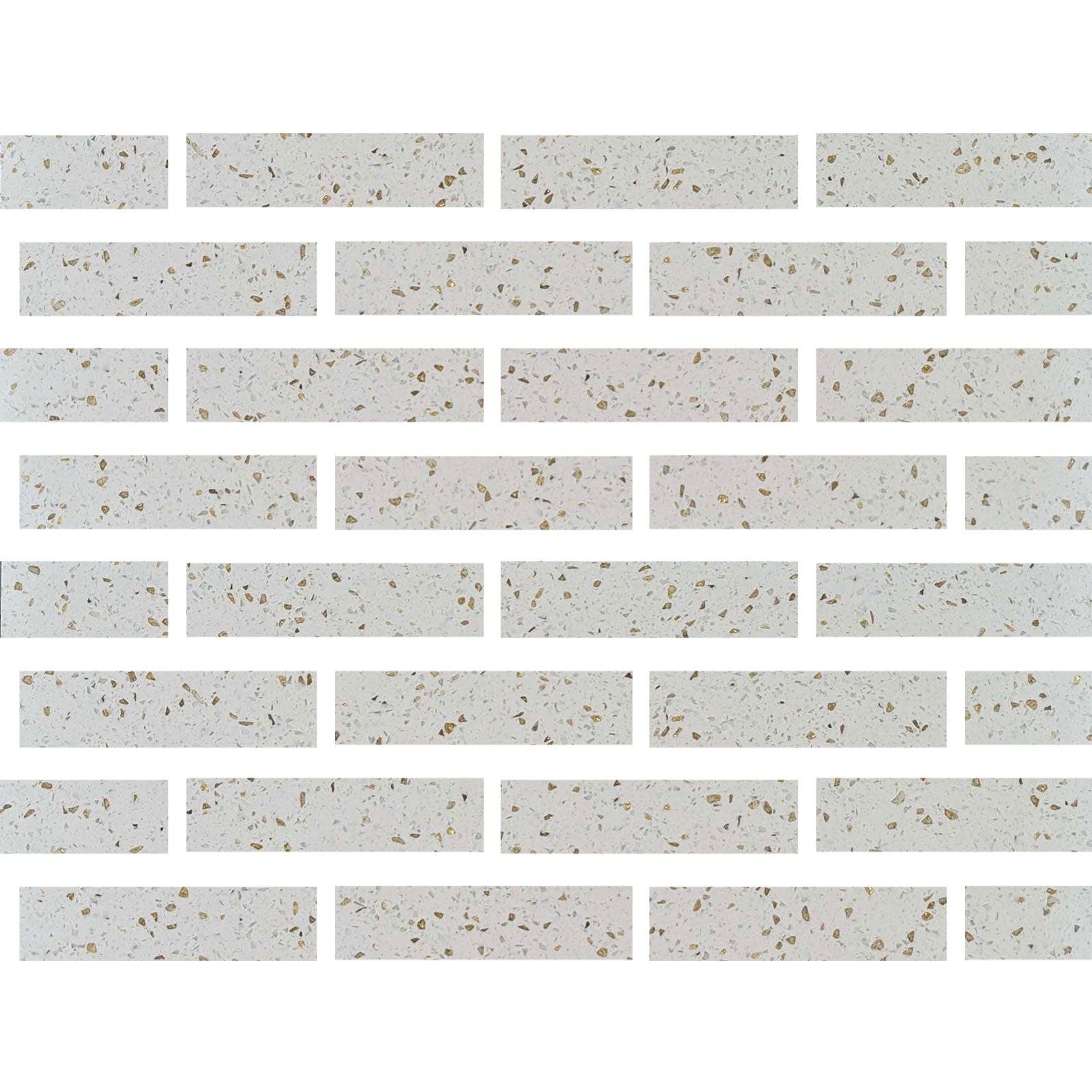 Special Cut | 3x12 Terrazzo Gold Marble Polished Tile - American Tile Depot