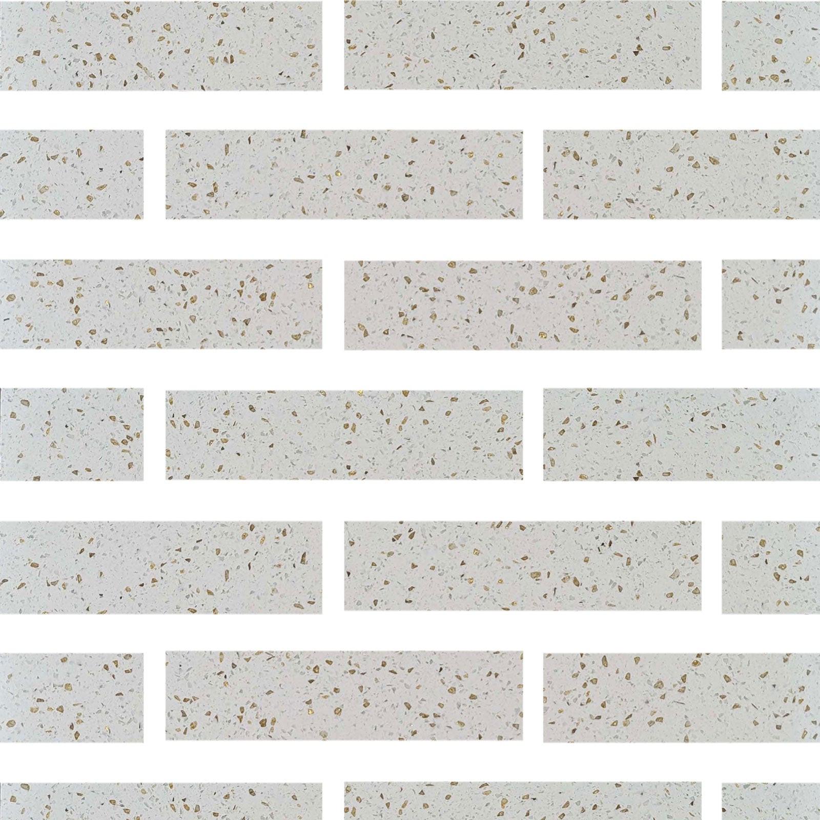 Special Cut | 3x12 Terrazzo Gold Marble Polished Tile - American Tile Depot