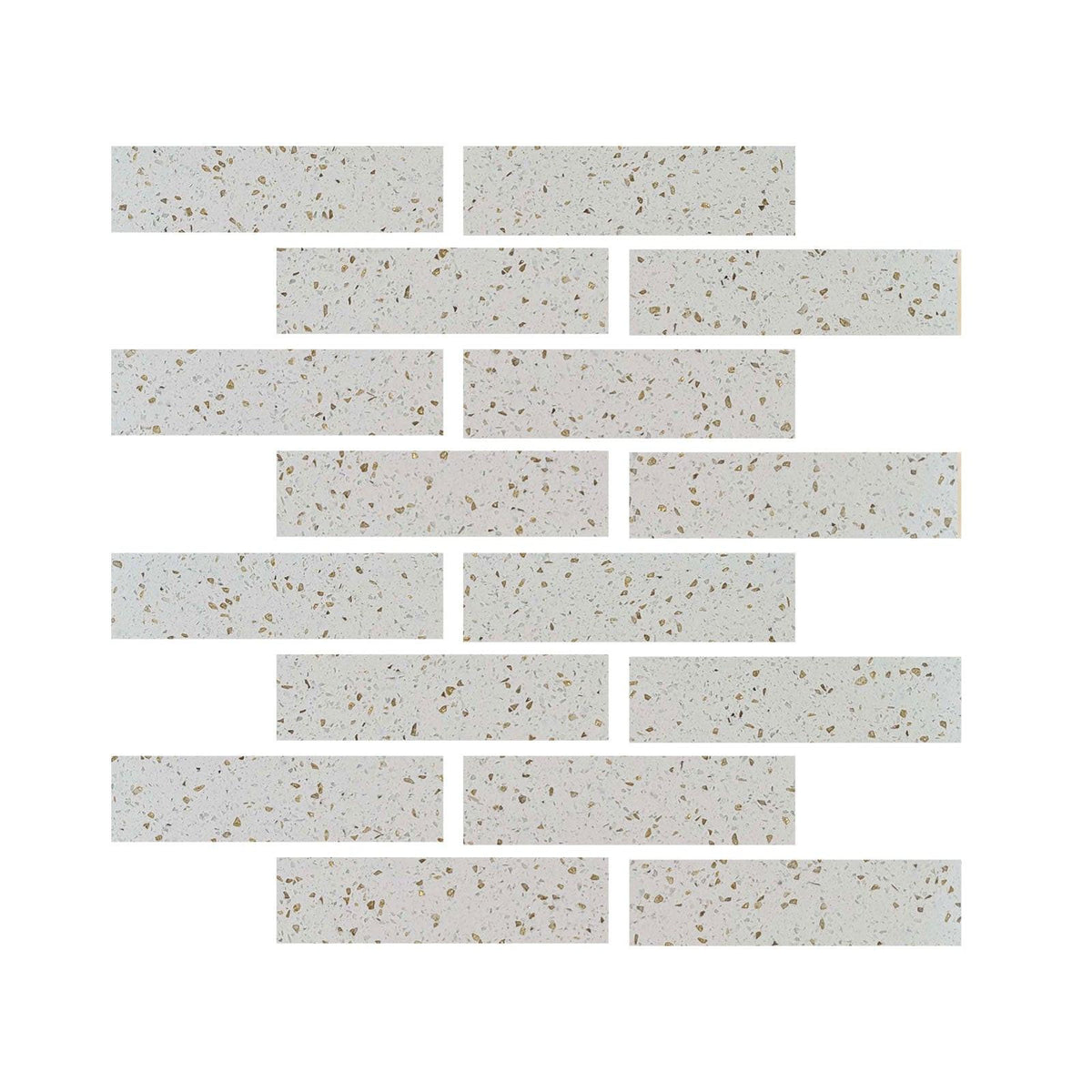 Special Cut | 3x12 Terrazzo Gold Marble Polished Tile - American Tile Depot