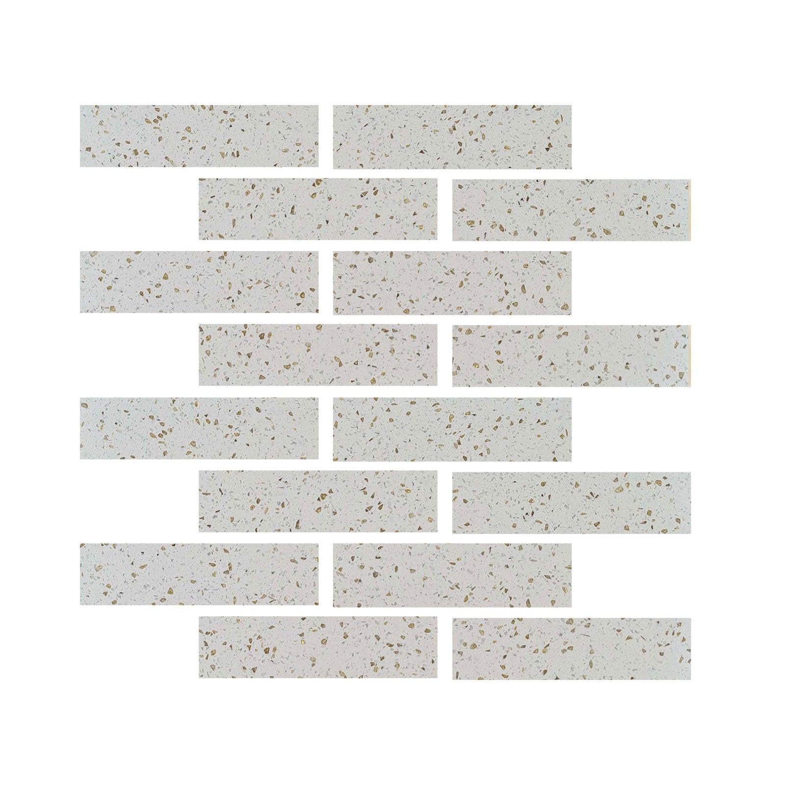 Special Cut | 3x12 Terrazzo Gold Marble Polished Tile - American Tile Depot