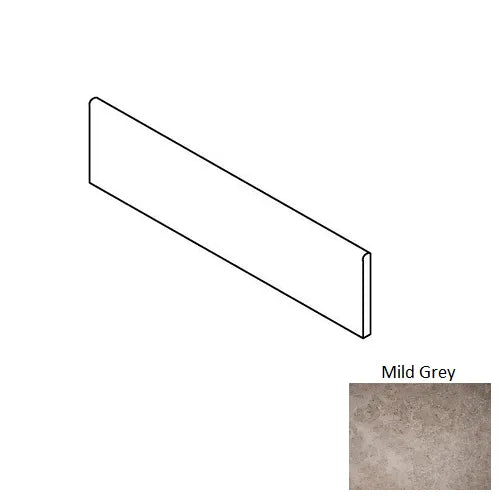 3x12 True Mild Grey Matte Stone Look Porcelain Bullnose Tile 3x12 True Mild Grey Matte Stone Look Porcelain Bullnose Tile - American Tile Depot
