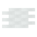 3x12 White Pacific Waves Glass Subway Tile 3x12 White Pacific Waves Glass Subway Tile - American Tile Depot