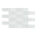 3x12 White Pacific Waves Glass Subway Tile 3x12 White Pacific Waves Glass Subway Tile - American Tile Depot