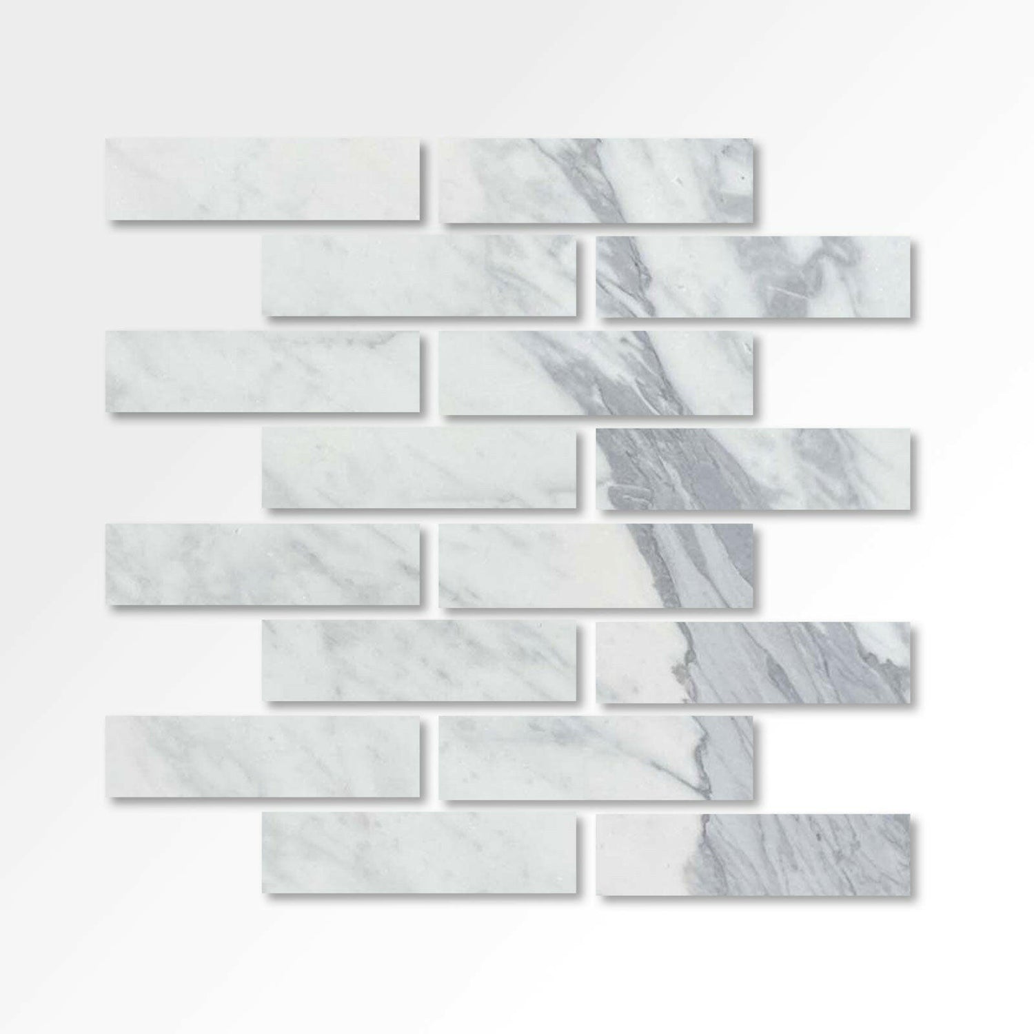 3x12 Italian Statuary White Marble Polished Tile-American Tile Depot