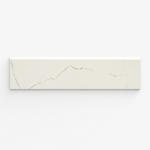 3x12 Bianco River Polished Marble Look Porcelain Bullnose Tile - American Tile Depot