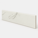 3x12 Calacatta dP Matte Marble Look Porcelain Bullnose Tile - American Tile Depot