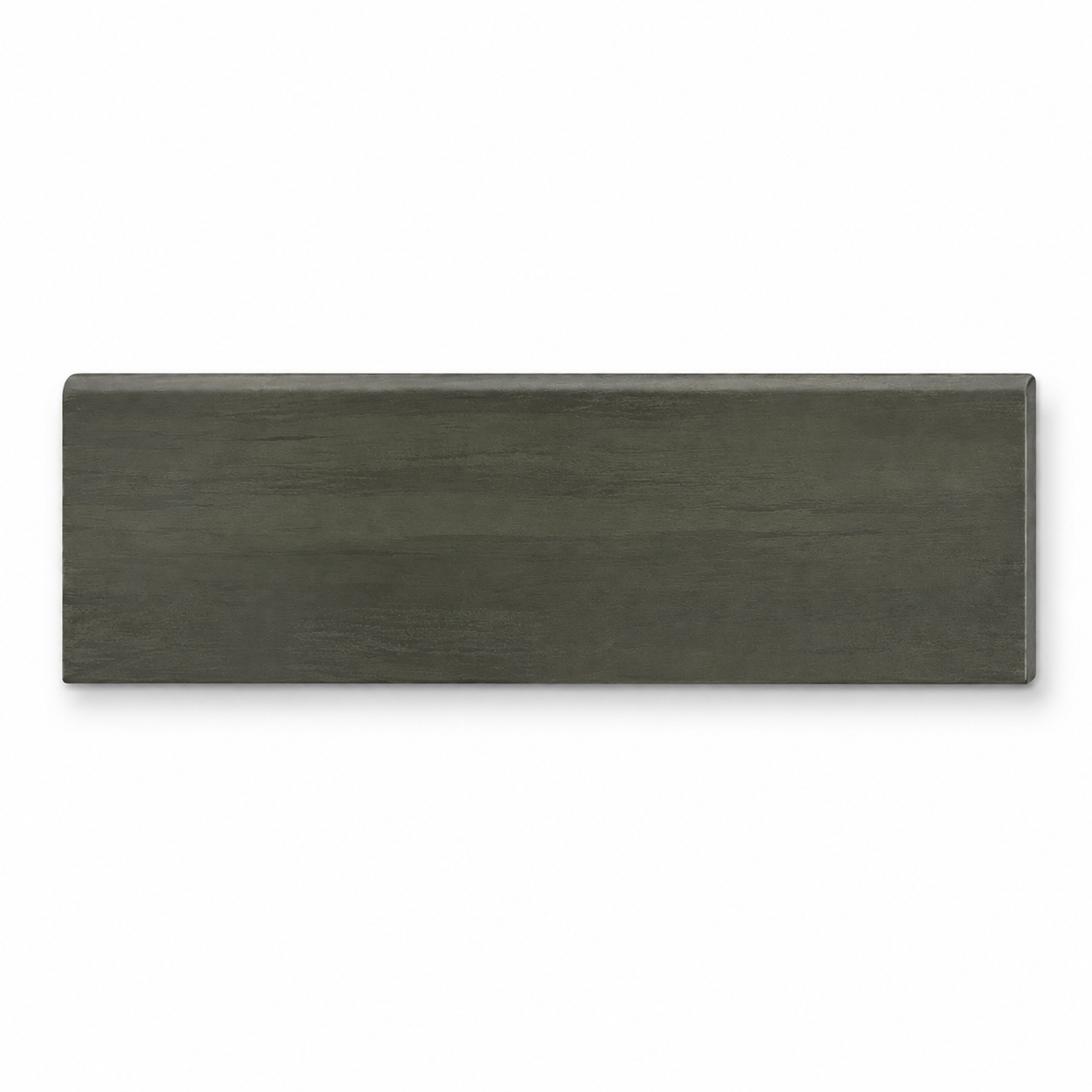 3x12 Evolution Dark Grey Matte Stone Look Porcelain Bullnose Tile - American Tile Depot