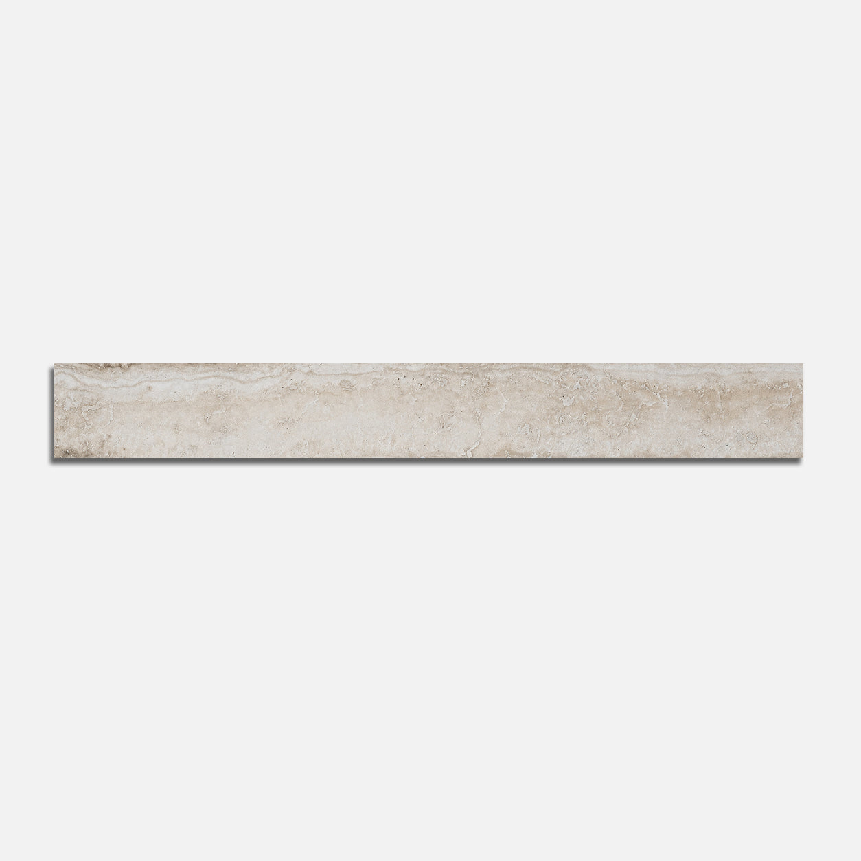 3x24 Travertine Beige Polished Porcelain Bullnose Tile - American Tile Depot