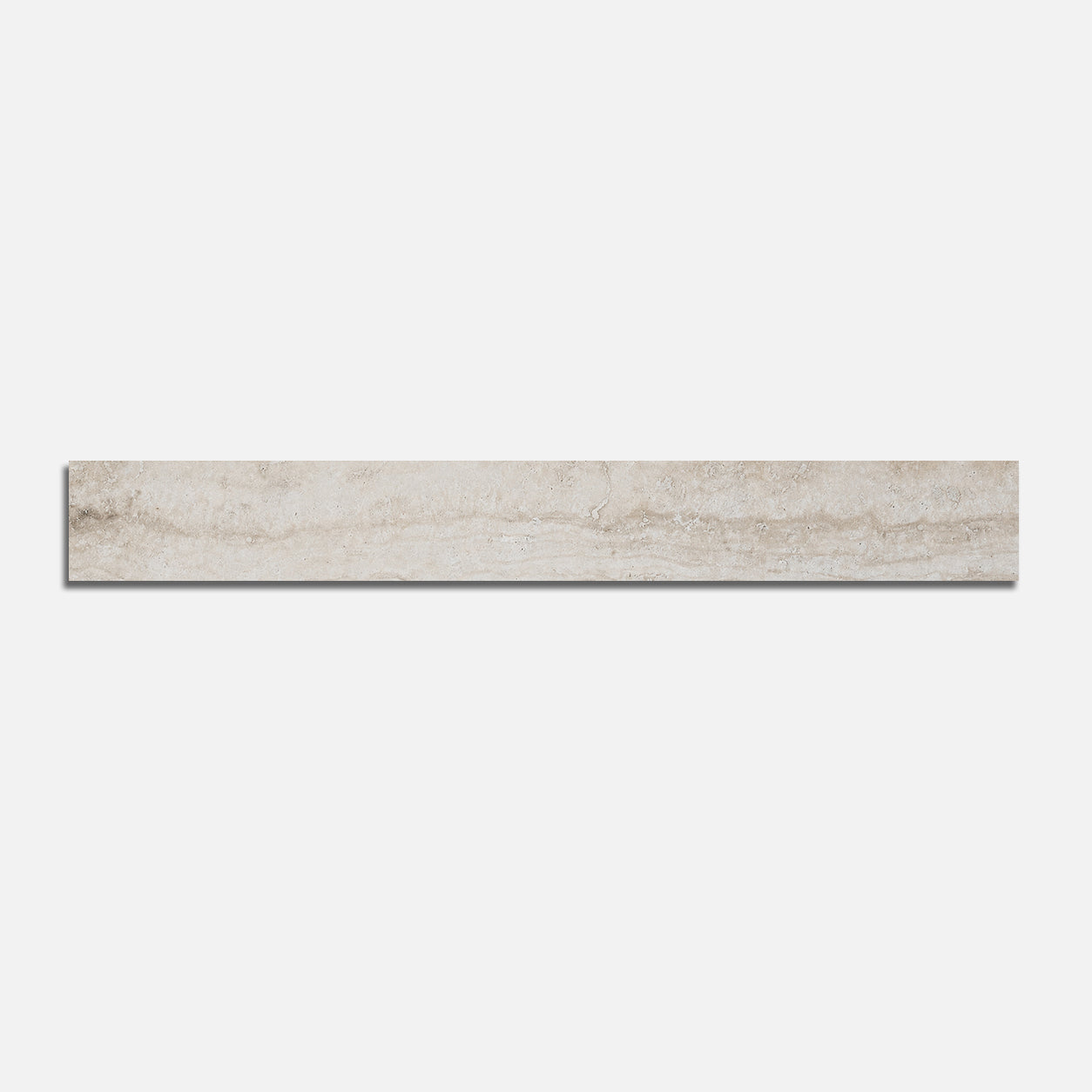3x24 Travertine Beige Polished Porcelain Bullnose Tile - American Tile Depot