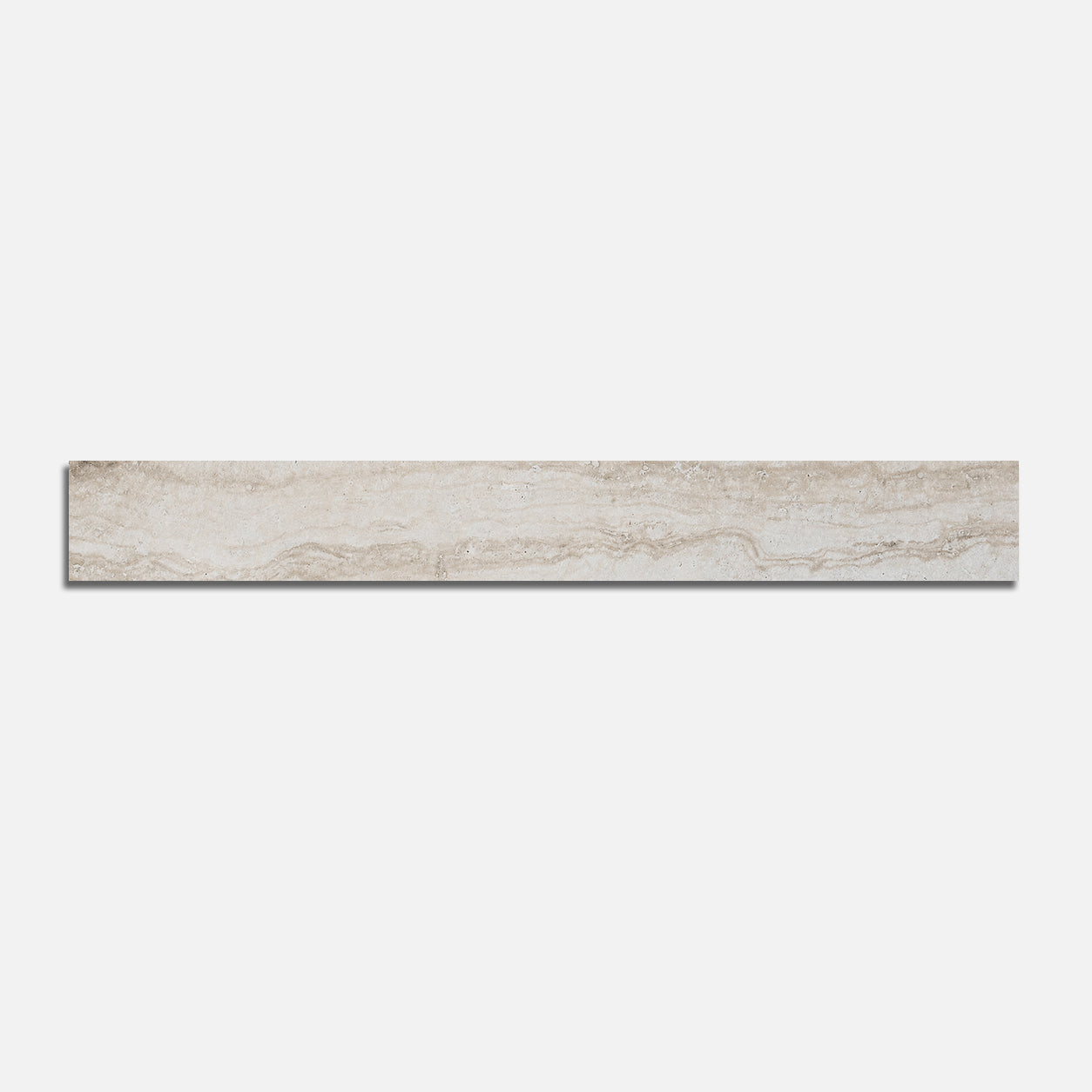 3x24 Travertine Beige Polished Porcelain Bullnose Tile - American Tile Depot