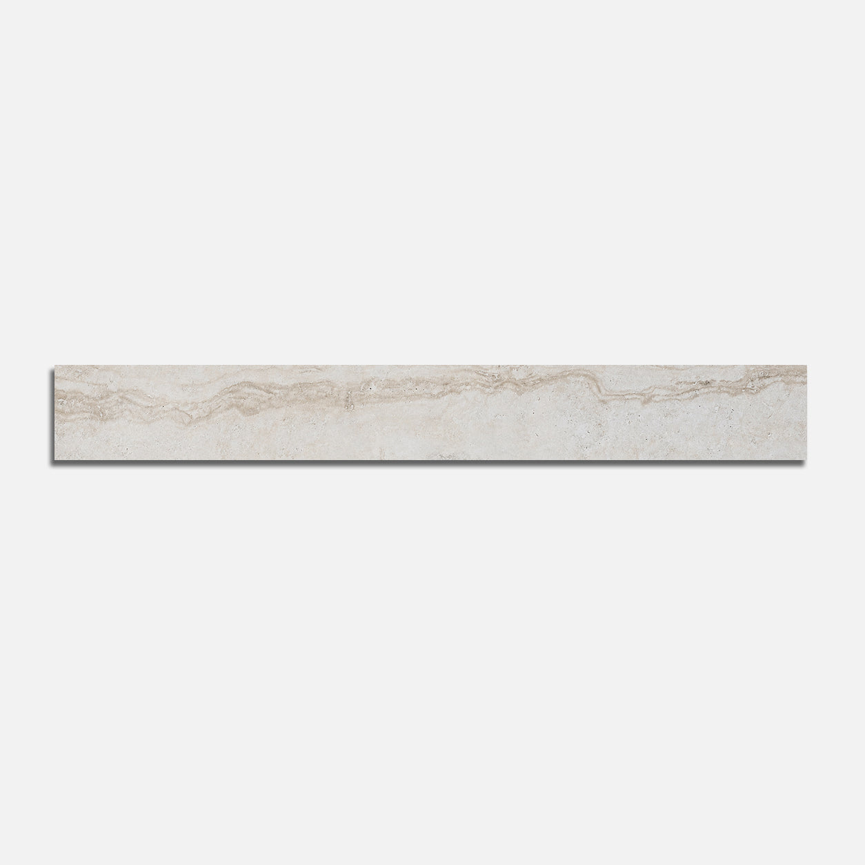 3x24 Travertine Beige Polished Porcelain Bullnose Tile - American Tile Depot
