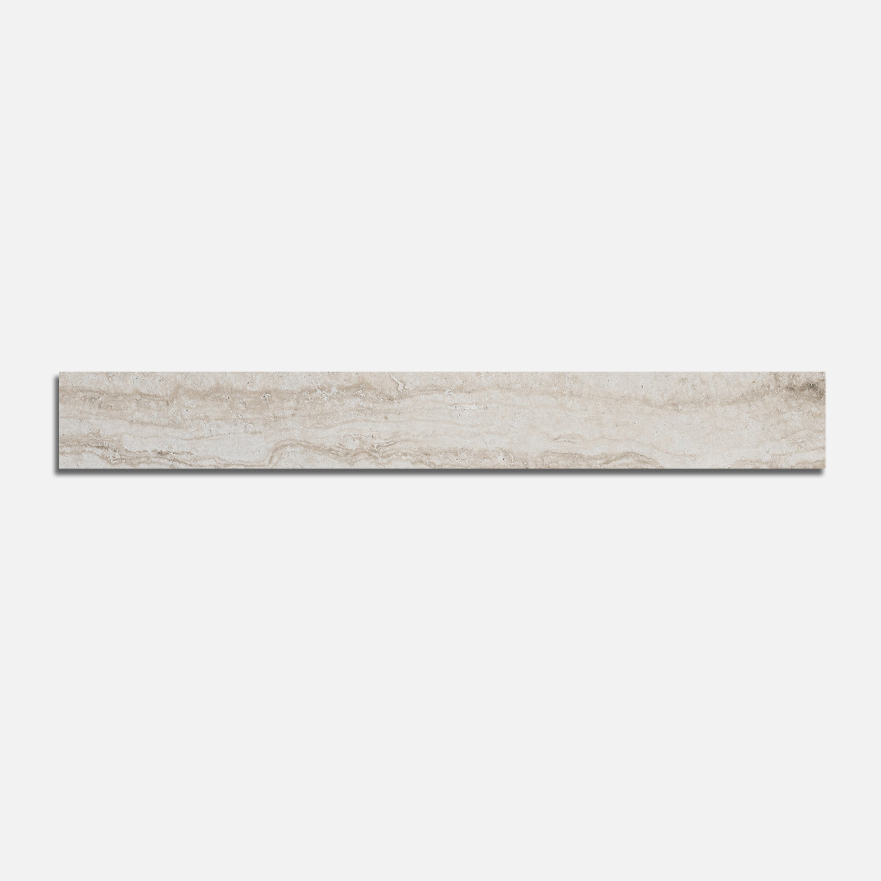 3x24 Travertine Beige Polished Porcelain Bullnose Tile - American Tile Depot
