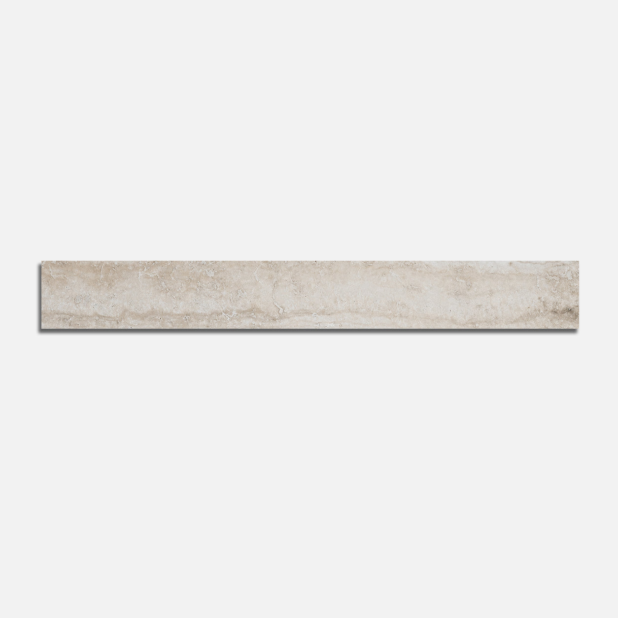 3x24 Travertine Beige Polished Porcelain Bullnose Tile - American Tile Depot