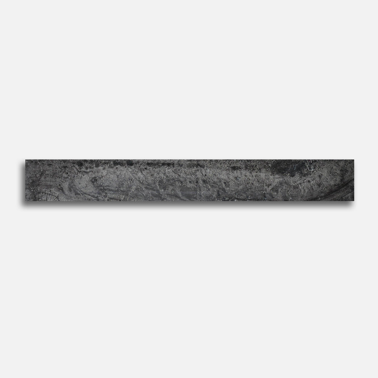 3x24 Travertine Black Polished Porcelain Bullnose Tile - American Tile Depot