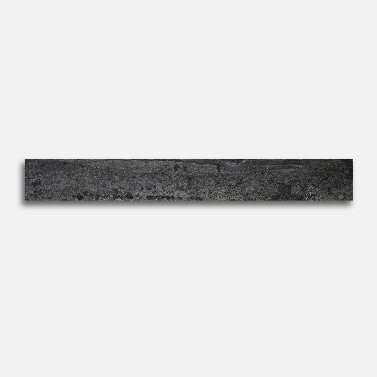 3x24 Travertine Black Polished Porcelain Bullnose Tile - American Tile Depot
