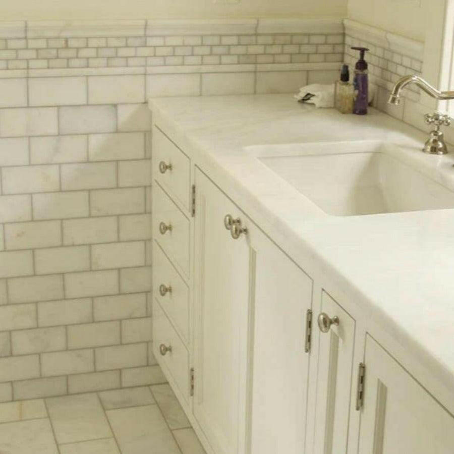 3x6 Afyon White Marble Polished Tile 3x6 Afyon White Marble Polished Tile - American Tile Depot