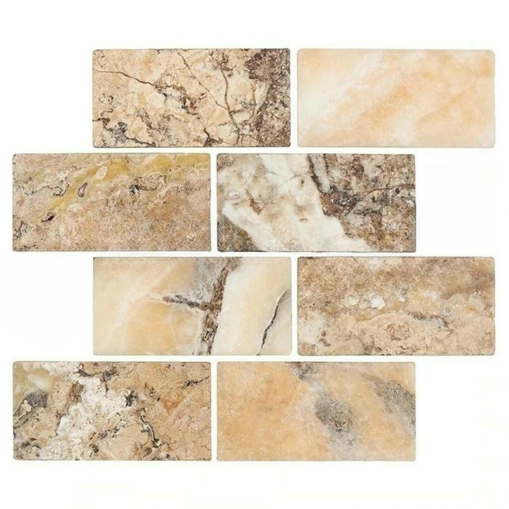 3x6 Antico Onyx Travertine Tumbled Tile 3x6 Antico Onyx Travertine Tumbled Tile - American Tile Depot