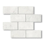 3x6 Bianco Congelato Dolomite Leathered Tile - American Tile Depot