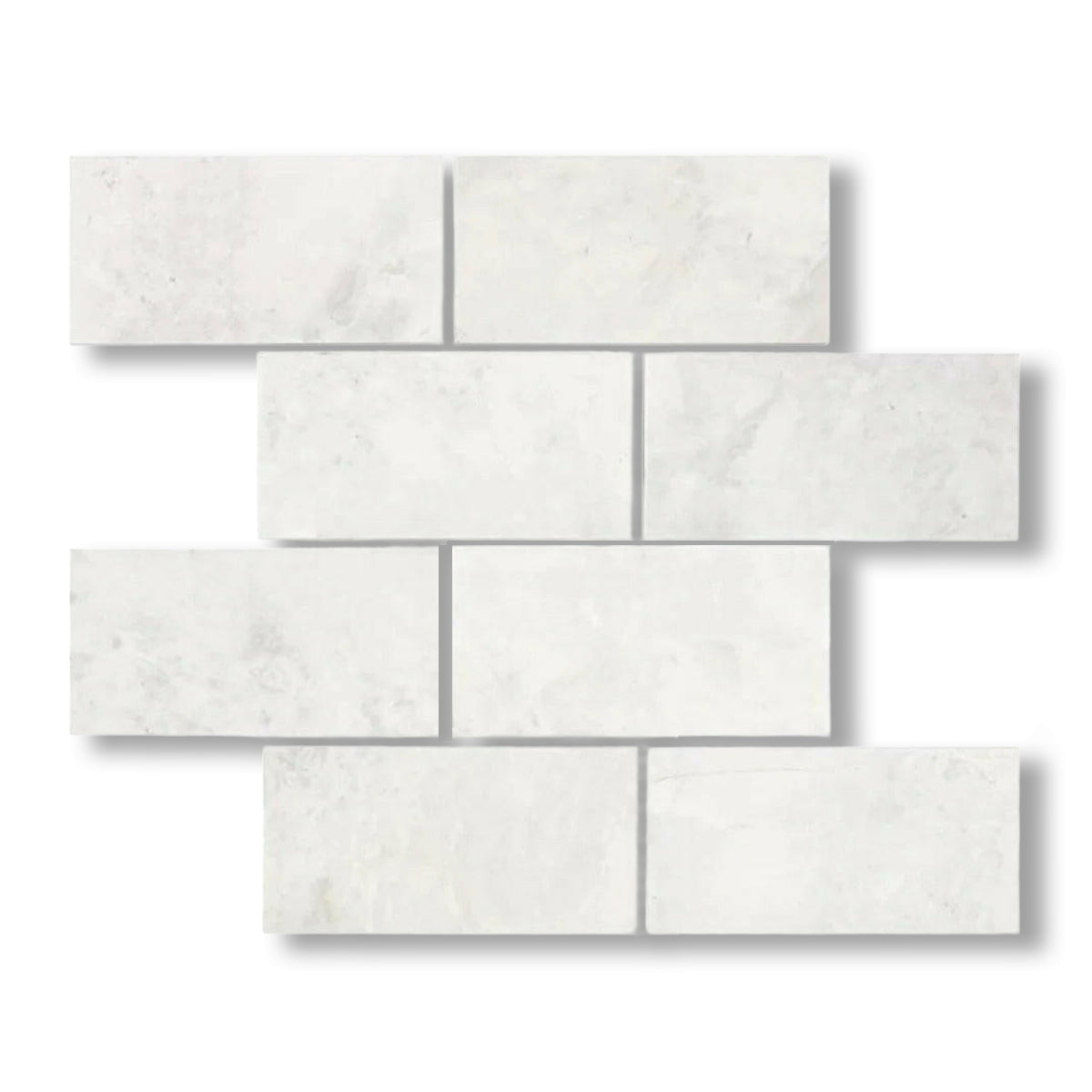 3x6 Bianco Congelato Dolomite Leathered Tile - American Tile Depot