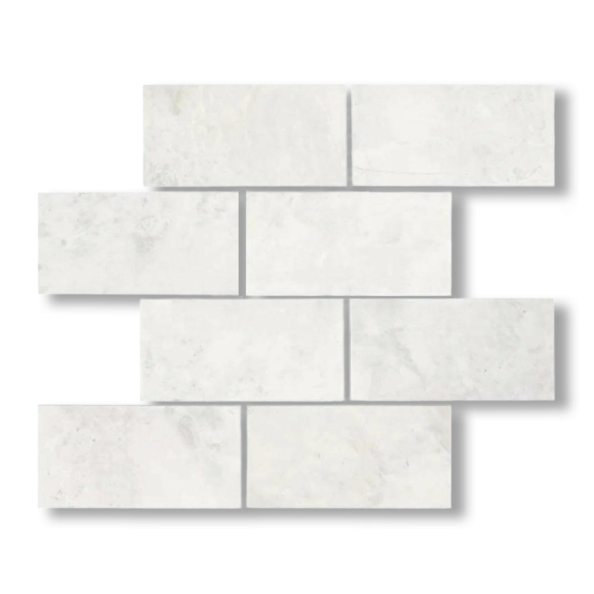 3x6 Bianco Congelato Dolomite Leathered Tile - American Tile Depot