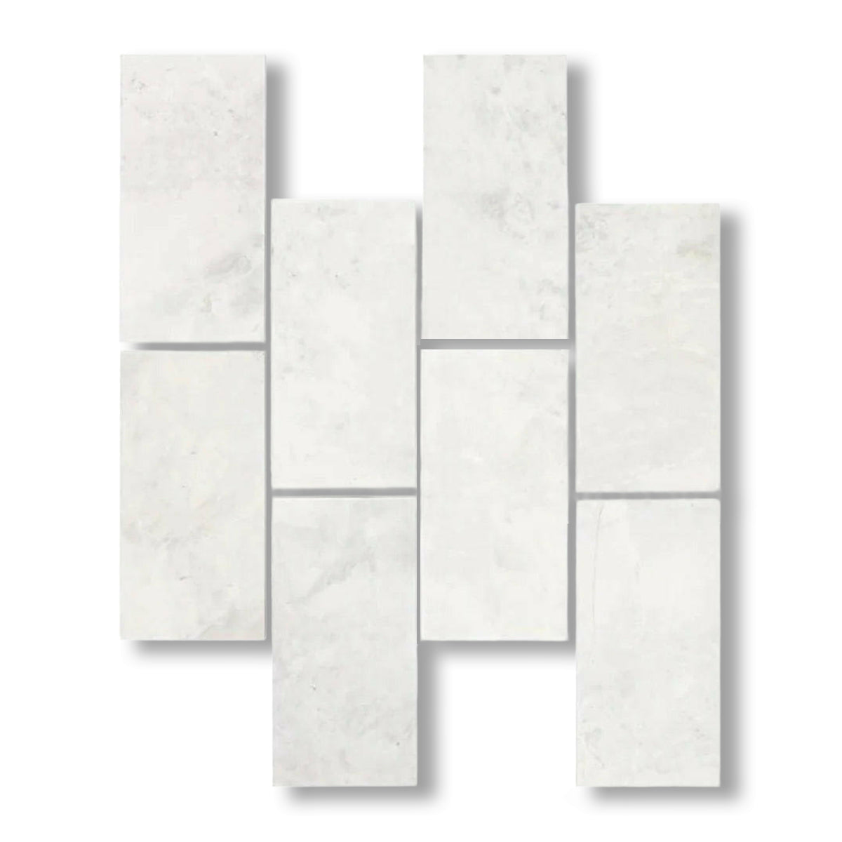 3x6 Bianco Congelato Dolomite Leathered Tile - American Tile Depot