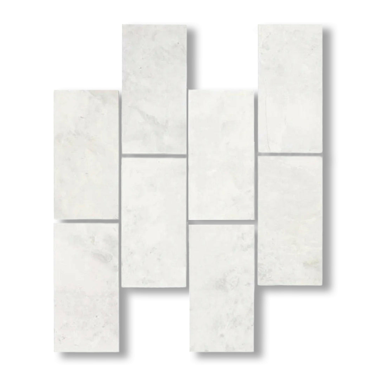 3x6 Bianco Congelato Dolomite Leathered Tile - American Tile Depot