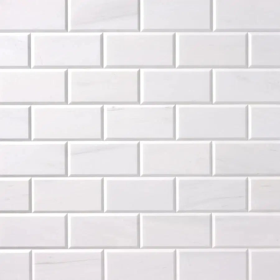 3x6 Bianco Dolomite Polished & Beveled Tile 3x6 Bianco Dolomite Polished & Beveled Tile - American Tile Depot