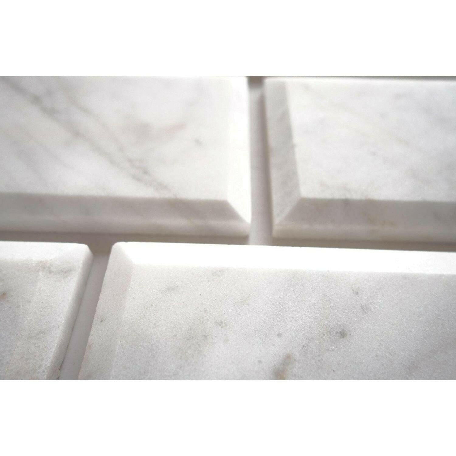 3x6 Bianco Venatino Marble Polished & Beveled Tile 3x6 Bianco Venatino Marble Polished & Beveled Tile - American Tile Depot