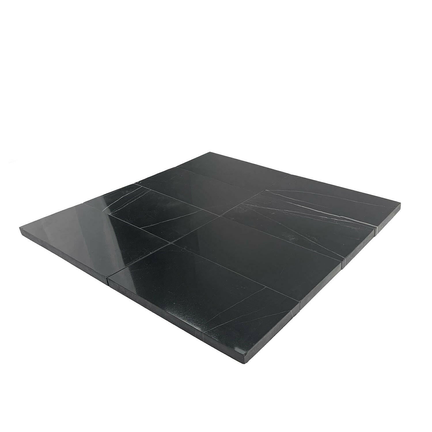 3x6 Black Marquina Marble Polished Tile | FINAL SALE 3x6 Black Marquina Marble Polished Tile | FINAL SALE - American Tile Depot