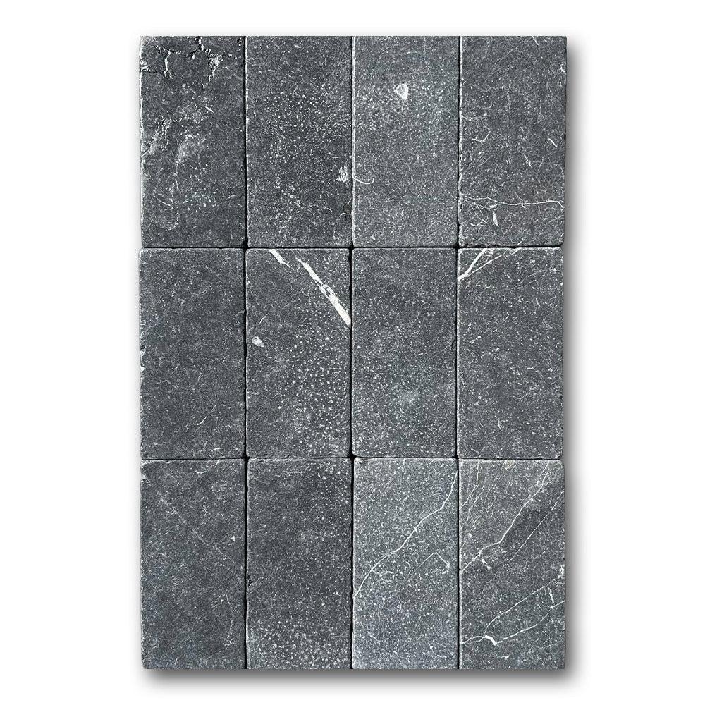 3x6 Black Marquina Marble Tumbled Tile 3x6 Black Marquina Marble Tumbled Tile - American Tile Depot