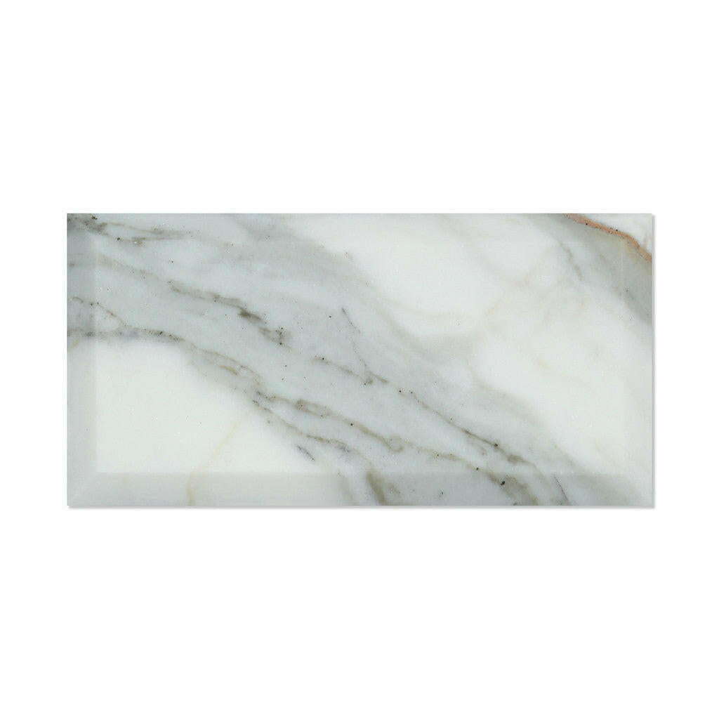 3x6 Calacatta Gold Marble Polished & Beveled Tile 3x6 Calacatta Gold Marble Polished & Beveled Tile - American Tile Depot