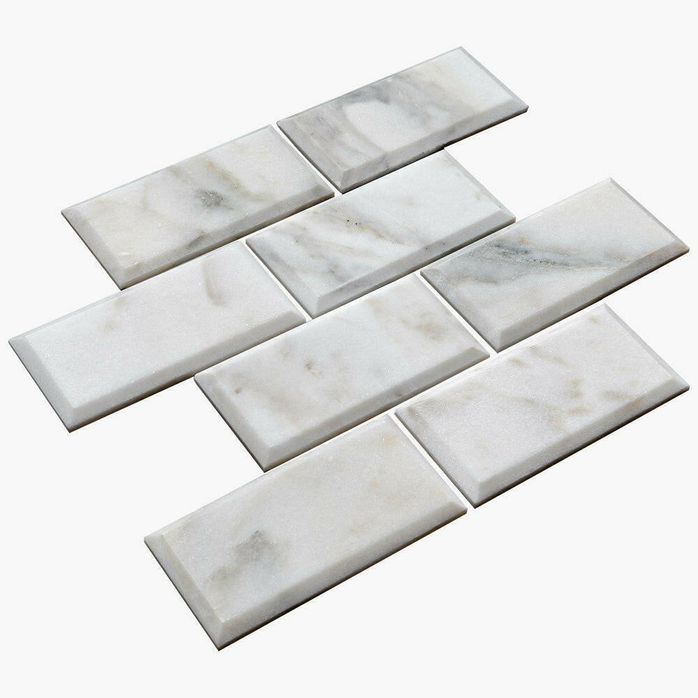 3x6 Calacatta Oliva Marble Honed & Beveled Tile 3x6 Calacatta Oliva Marble Honed & Beveled Tile - American Tile Depot