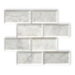 3x6 Carrara White Marble Honed & Beveled Tile - American Tile Depot