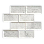 3x6 Carrara White Marble Honed & Beveled Tile - American Tile Depot