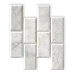 3x6 Carrara White Marble Honed & Beveled Tile - American Tile Depot