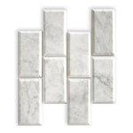 3x6 Carrara White Marble Honed & Beveled Tile - American Tile Depot