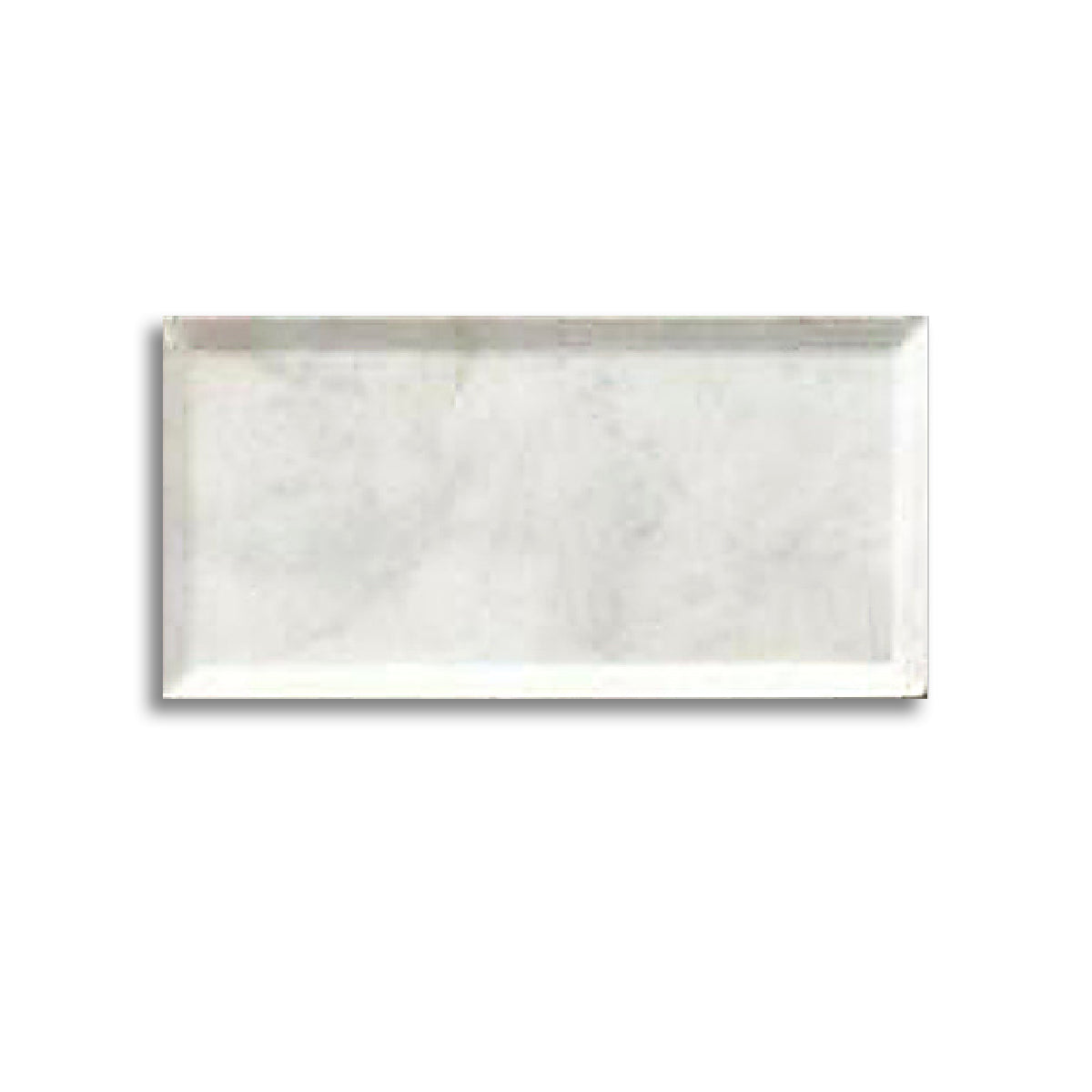 3x6 Carrara White Marble Honed & Beveled Tile