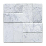 3x6 Carrara White Marble Tumbled Tile - American Tile Depot