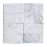 3x6 Carrara White Marble Tumbled Tile - American Tile Depot