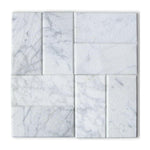 3x6 Carrara White Marble Tumbled Tile - American Tile Depot