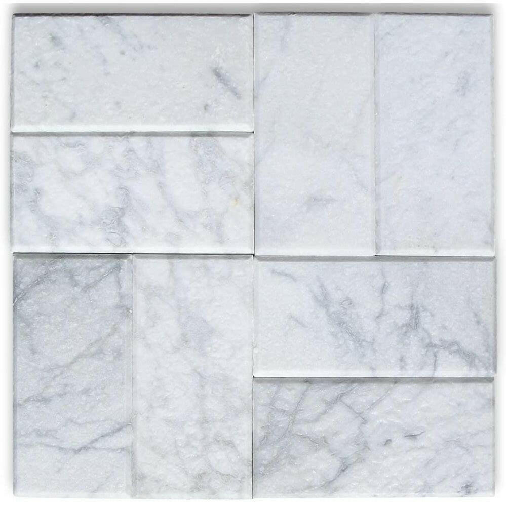 3x6 Carrara White Marble Tumbled Tile 3x6 Carrara White Marble Tumbled Tile - American Tile Depot