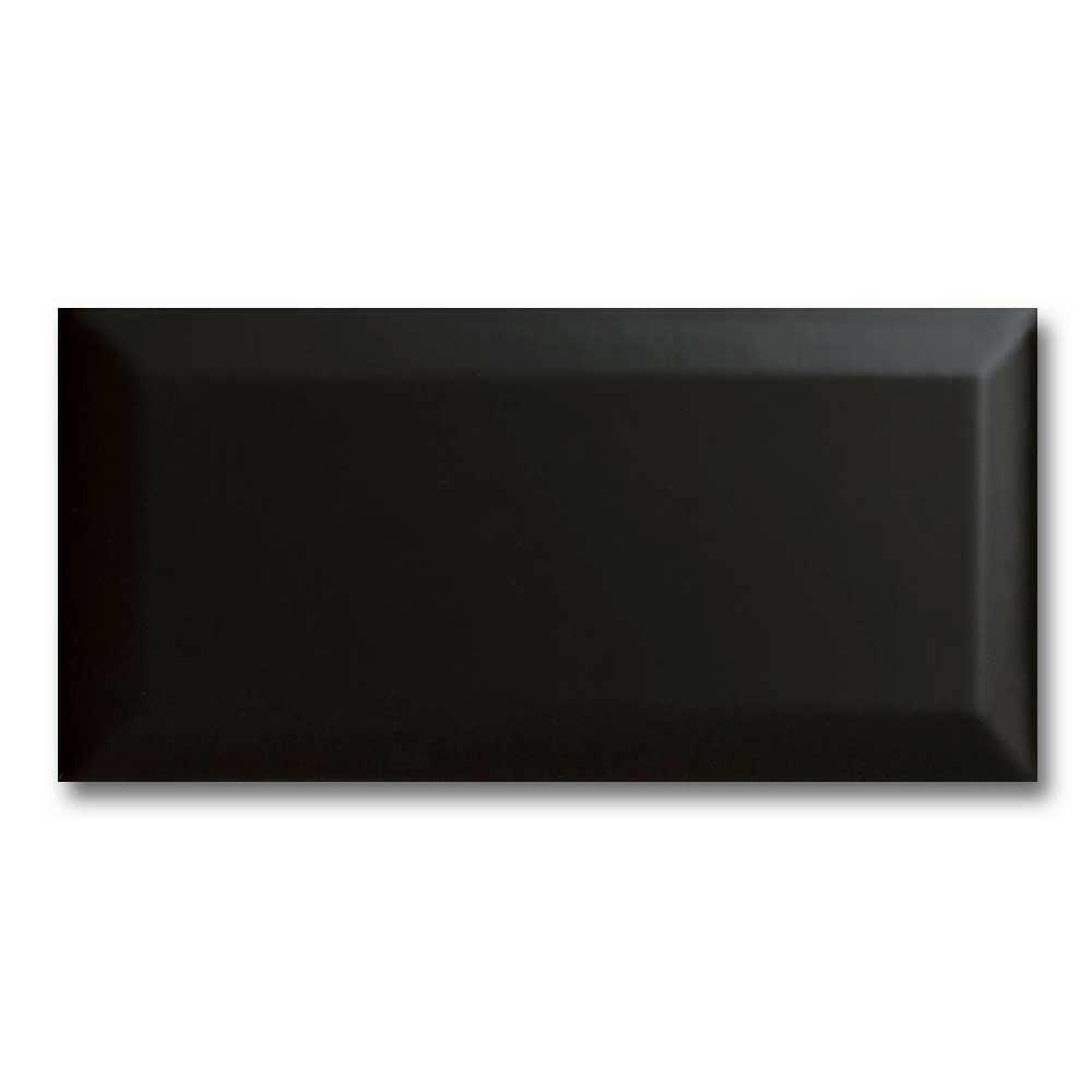 3x6 Classic Bevel Black Solid Look Glossy Ceramic Wall Tile 3x6 Classic Bevel Black Solid Look Glossy Ceramic Wall Tile - American Tile Depot