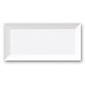 3x6 White Ice Beveled Glossy