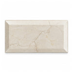 3x6 Crema Marfil Marble Polished & Beveled Tile - American Tile Depot