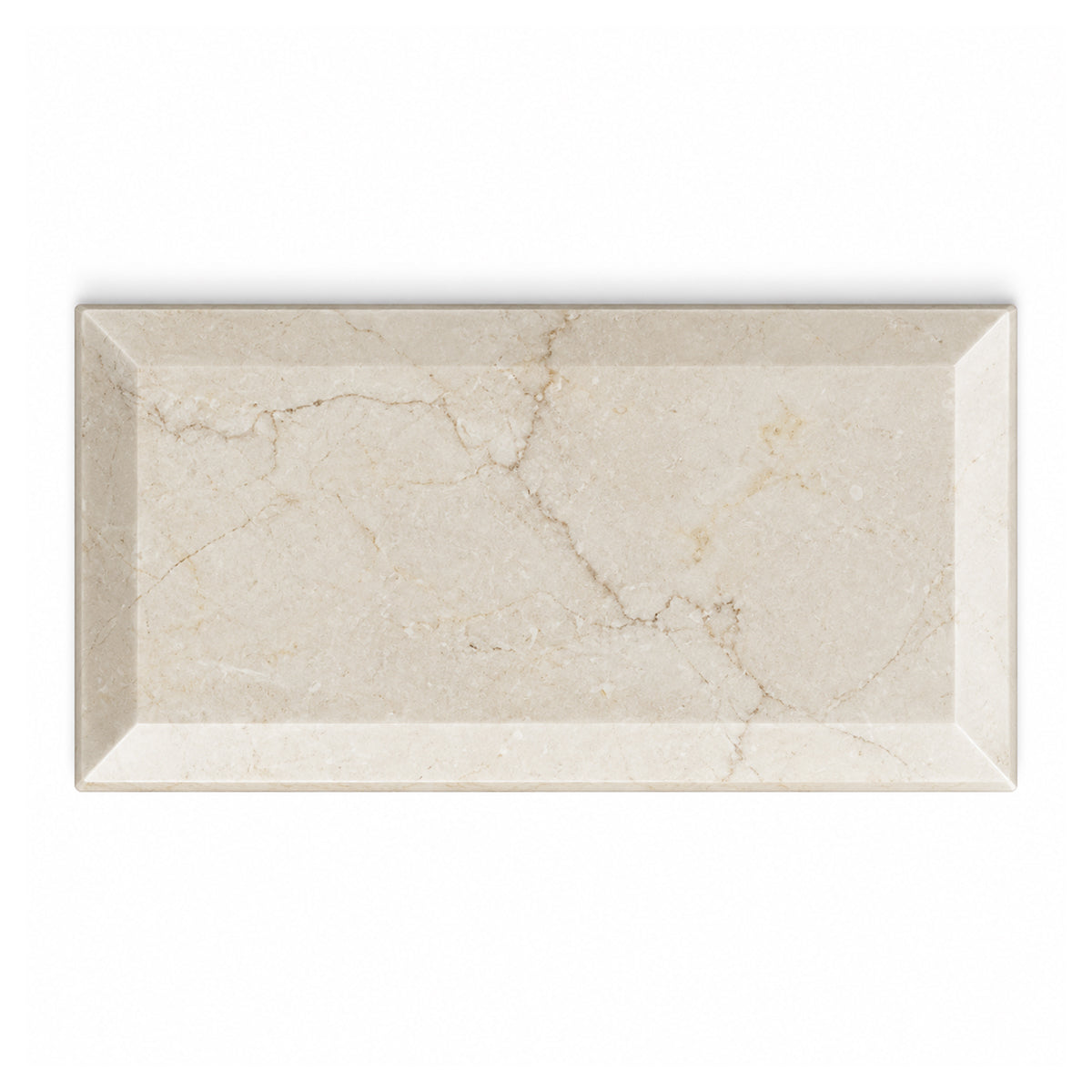 3x6 Crema Marfil Marble Honed & Beveled Tile - American Tile Depot