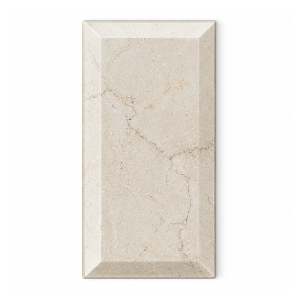 3x6 Crema Marfil Marble Polished & Beveled Tile - American Tile Depot