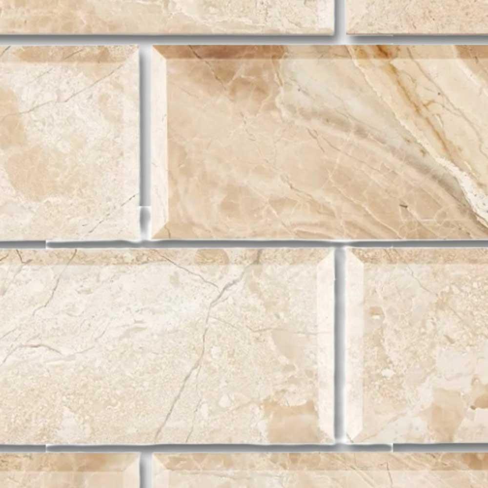 3x6 Diano Royal (Queen Beige) Polished & Beveled Tile 3x6 Diano Royal (Queen Beige) Polished & Beveled Tile - American Tile Depot