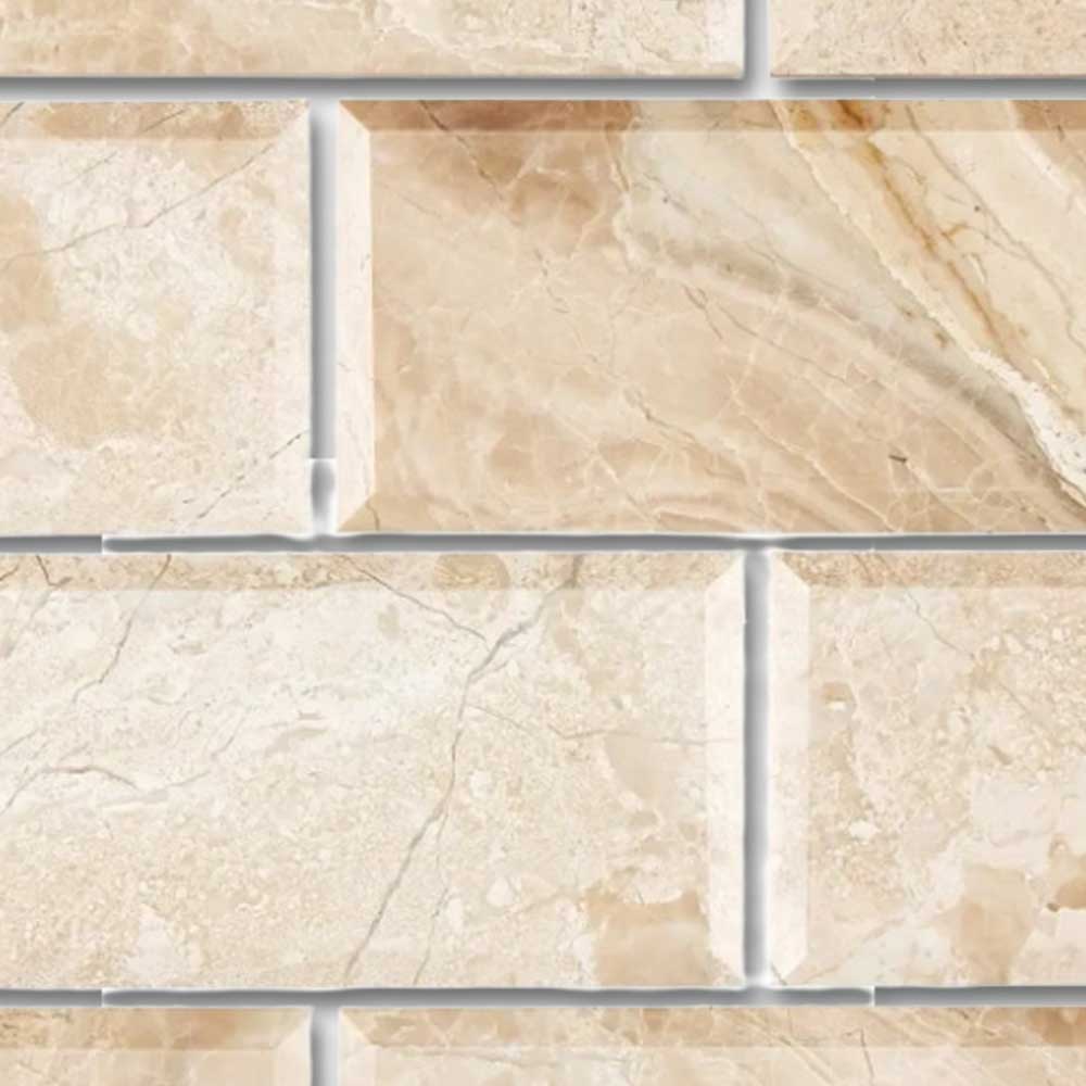 3x6 Diano Royal (Queen Beige) Polished & Beveled Tile